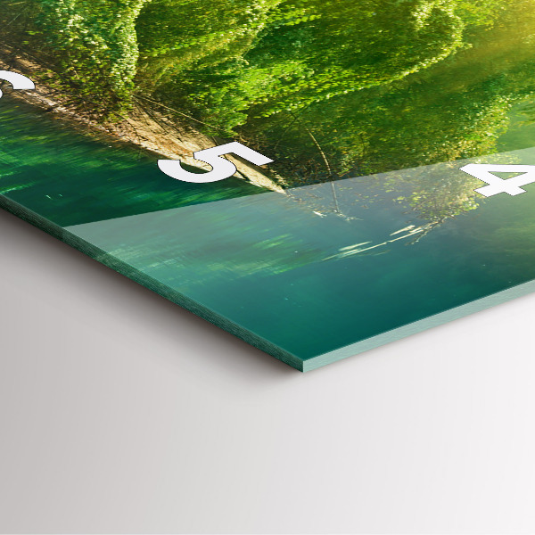 Skleněné hodiny čtvercové Klidná příroda