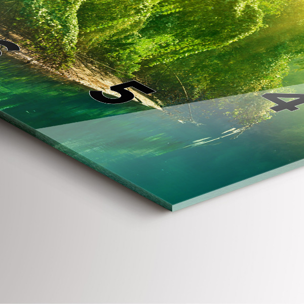 Skleněné hodiny čtvercové Klidná příroda