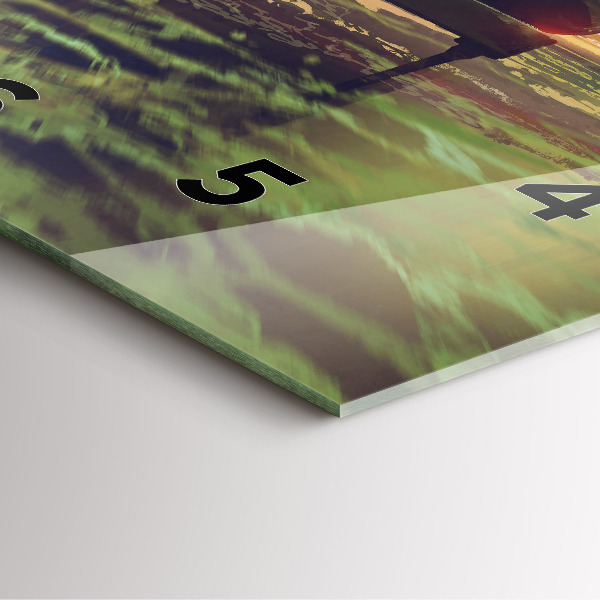 Skleněné hodiny čtvercové Koncert na pláži