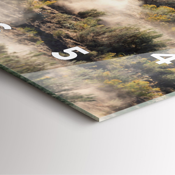 Skleněné hodiny čtvercové Stádo splašených koní