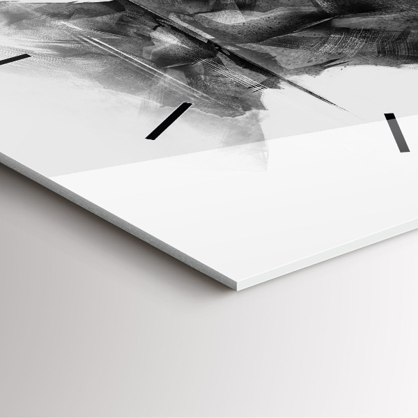 Skleněné hodiny čtvercové Kresba medvěda