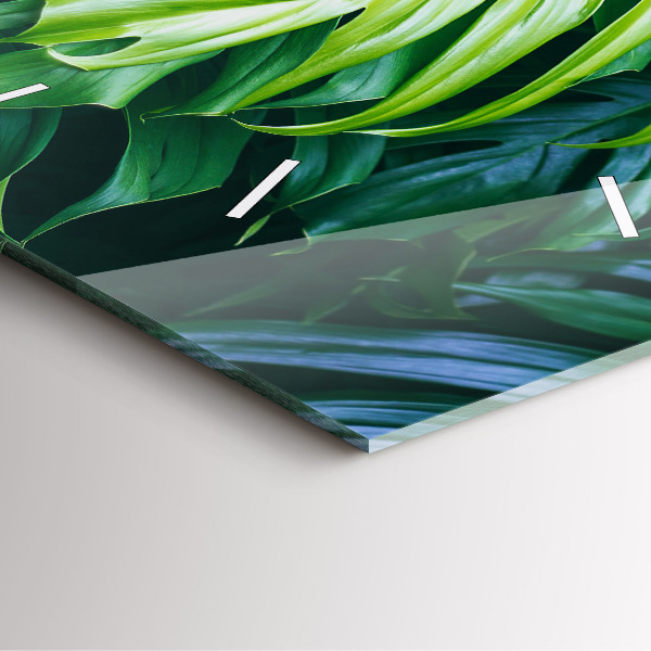 Skleněné hodiny čtvercové Tropická strana přírody