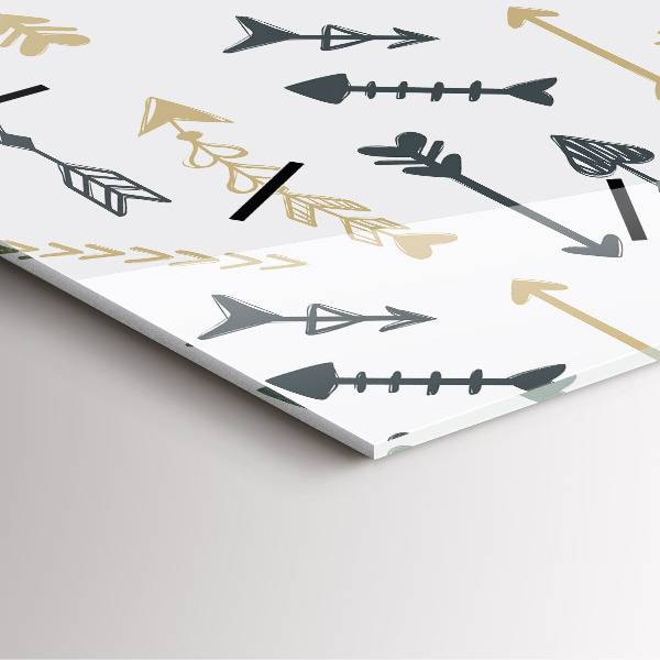 Skleněné hodiny čtvercové Geometrický hipsterský vzor