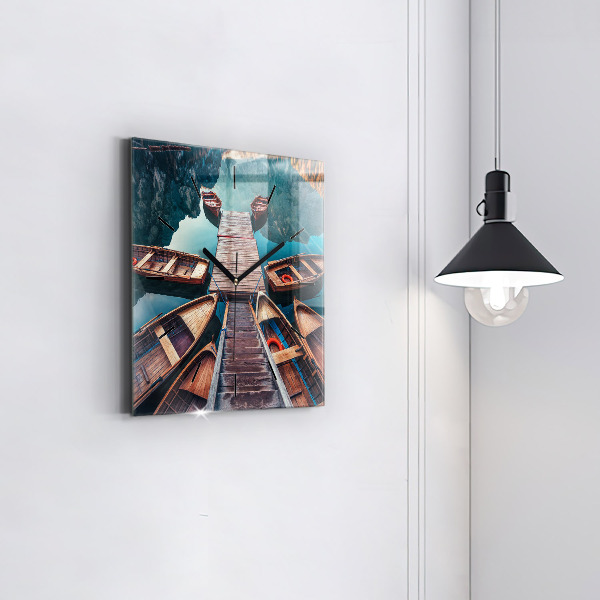 Skleněné hodiny čtvercové Plošina a jezero