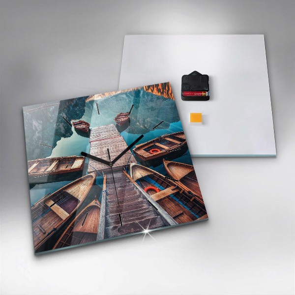 Skleněné hodiny čtvercové Plošina a jezero