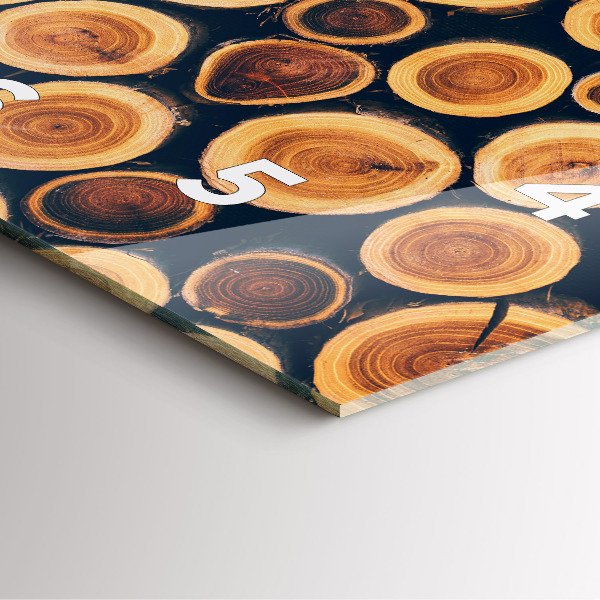 Skleněné hodiny čtvercové Dřevo