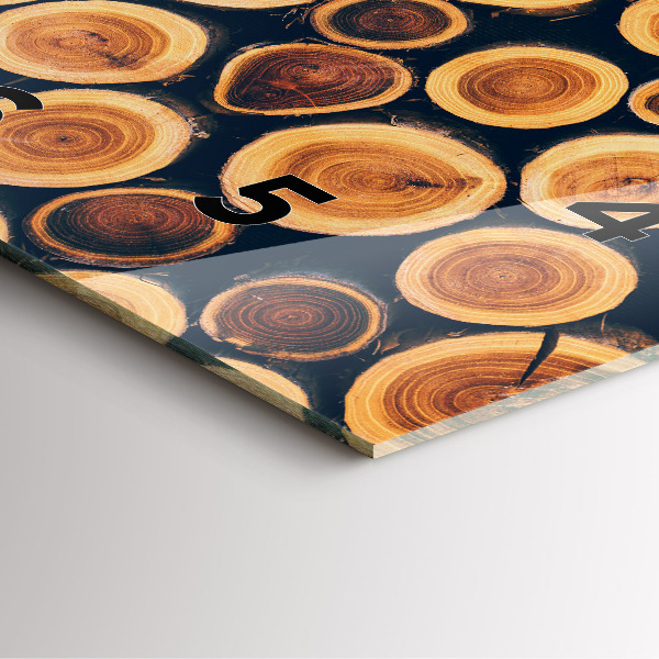 Skleněné hodiny čtvercové Dřevo