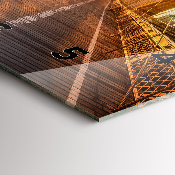 Skleněné hodiny čtvercové Brooklynský most v New Yorku