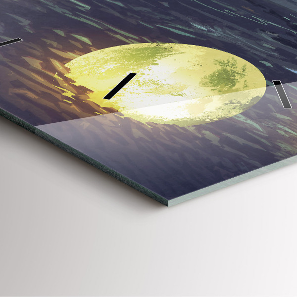 Skleněné hodiny čtvercové Abstrakce