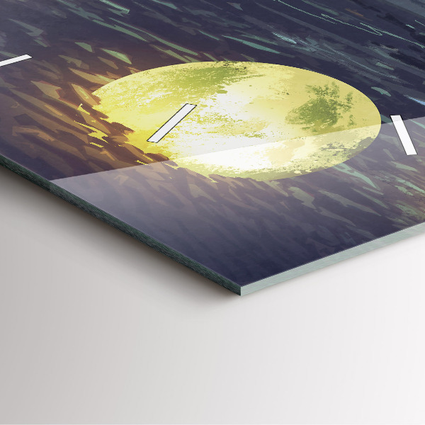 Skleněné hodiny čtvercové Abstrakce