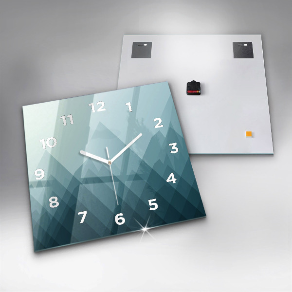Skleněné hodiny čtvercové Geometrické figury