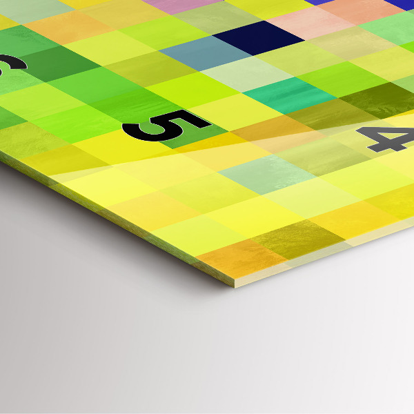 Skleněné hodiny čtvercové Kompozice čtverců