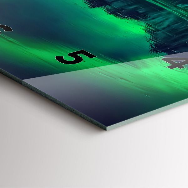 Skleněné hodiny čtvercové Polární záře