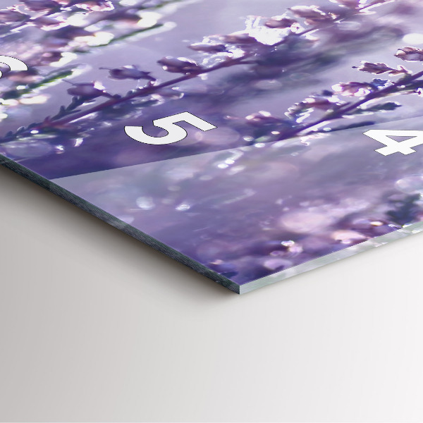 Skleněné hodiny čtvercové Abstrakce