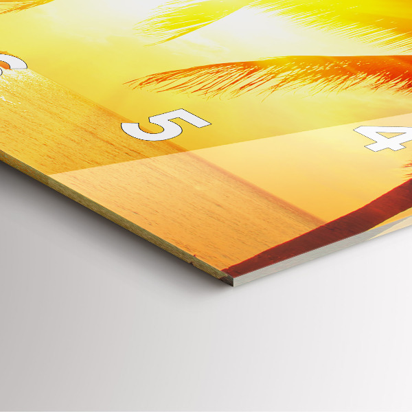 Skleněné hodiny čtvercové Dovolená Odpočinek Léto