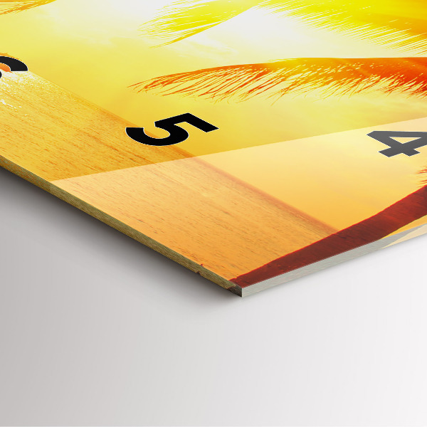 Skleněné hodiny čtvercové Dovolená Odpočinek Léto