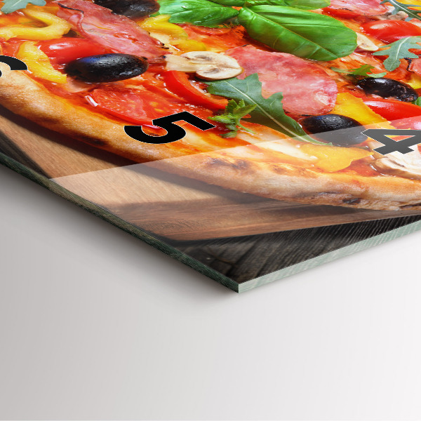 Skleněné hodiny čtvercové Kulinářské srdce Itálie