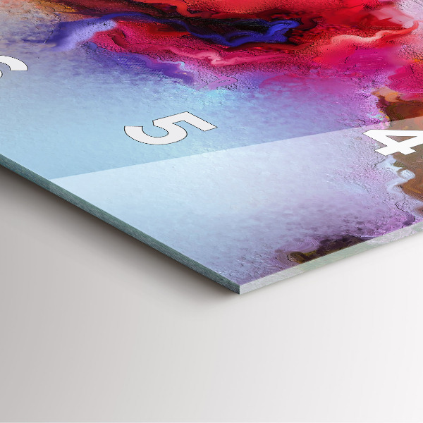 Skleněné hodiny čtvercové Rozlitá barva