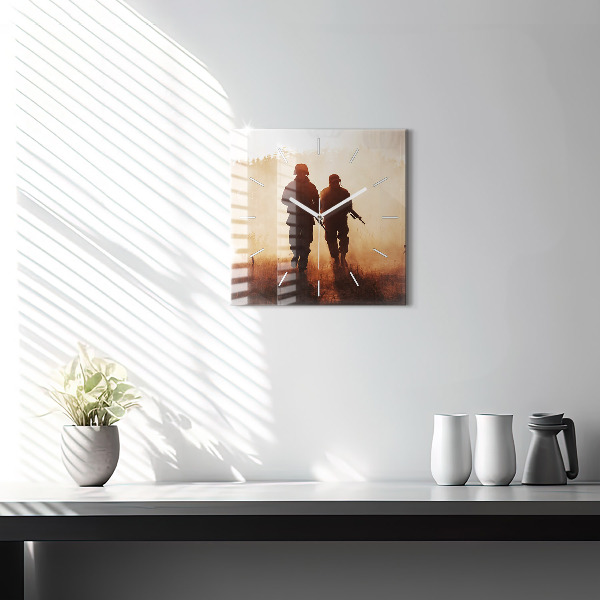 Skleněné hodiny čtvercové Námořní pěchota Spojených států