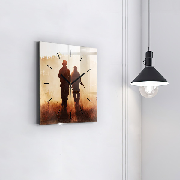 Skleněné hodiny čtvercové Námořní pěchota Spojených států