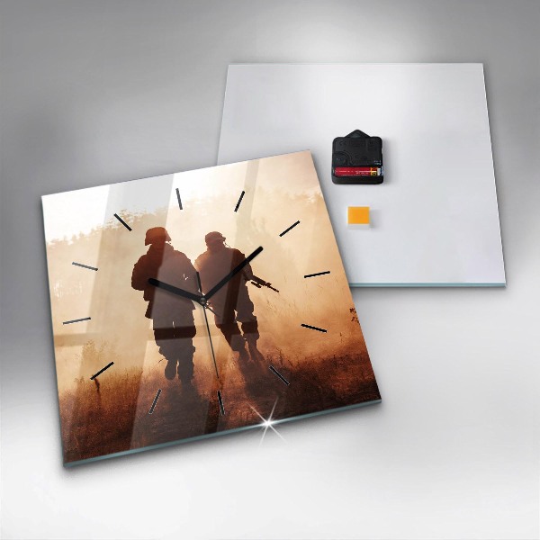 Skleněné hodiny čtvercové Námořní pěchota Spojených států