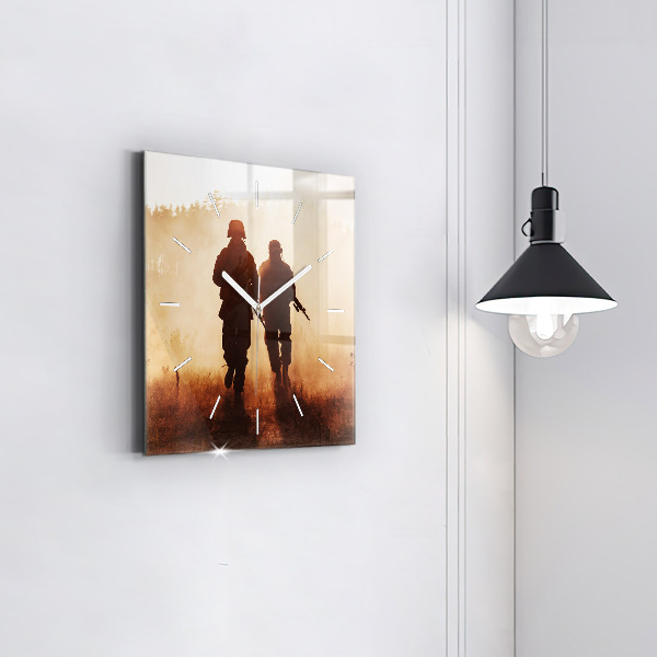 Skleněné hodiny čtvercové Námořní pěchota Spojených států