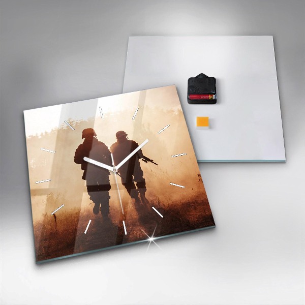 Skleněné hodiny čtvercové Námořní pěchota Spojených států