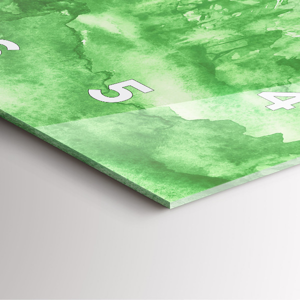 Skleněné hodiny čtvercové Obraz zeleného lesa