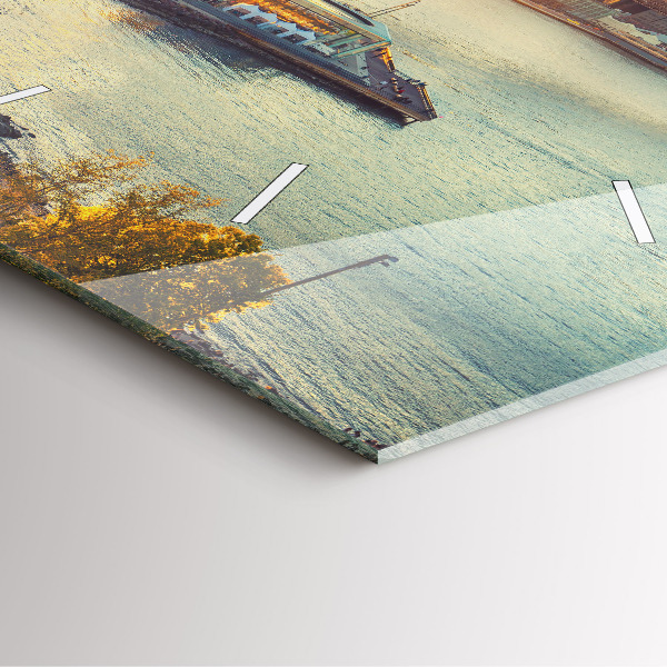 Skleněné hodiny čtvercové New York Manhattan