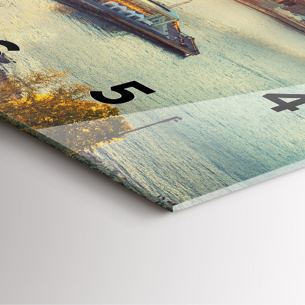 Skleněné hodiny čtvercové New York Manhattan