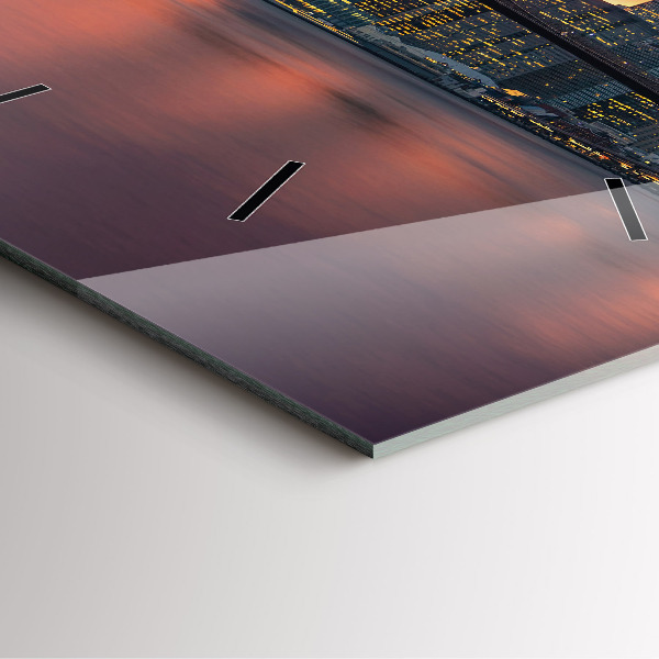 Skleněné hodiny čtvercové Východní řeka v New Yorku