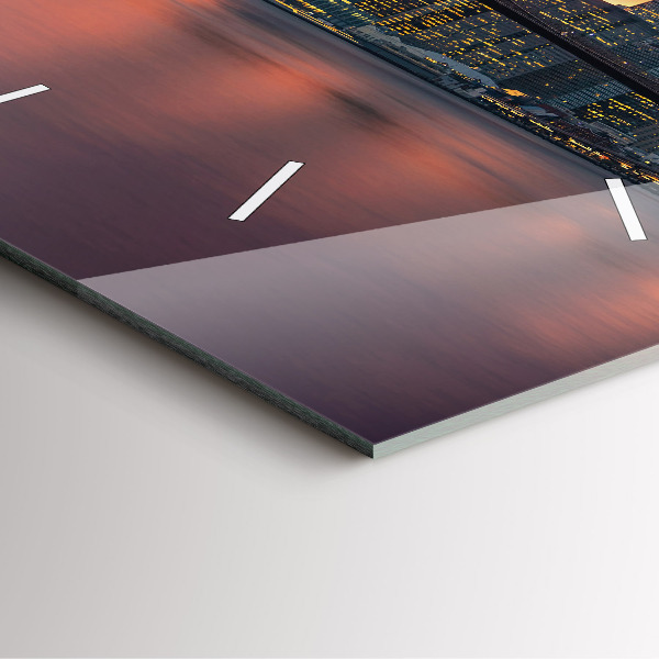 Skleněné hodiny čtvercové Východní řeka v New Yorku