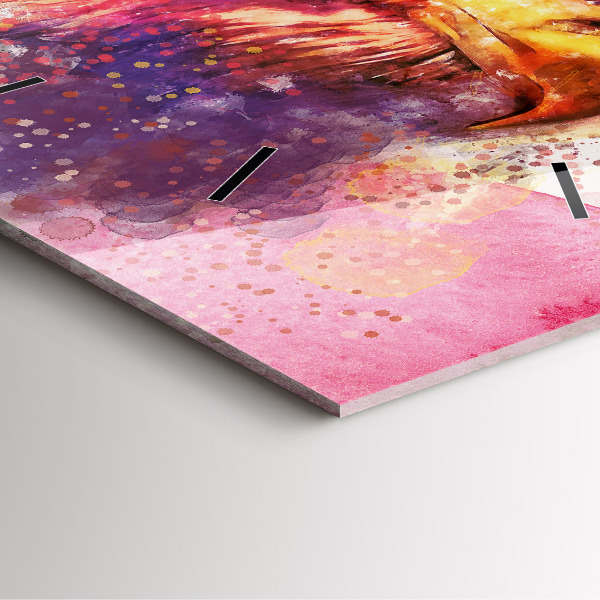 Skleněné hodiny čtvercové Akvarel orel