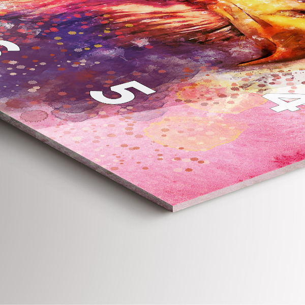 Skleněné hodiny čtvercové Akvarel orel