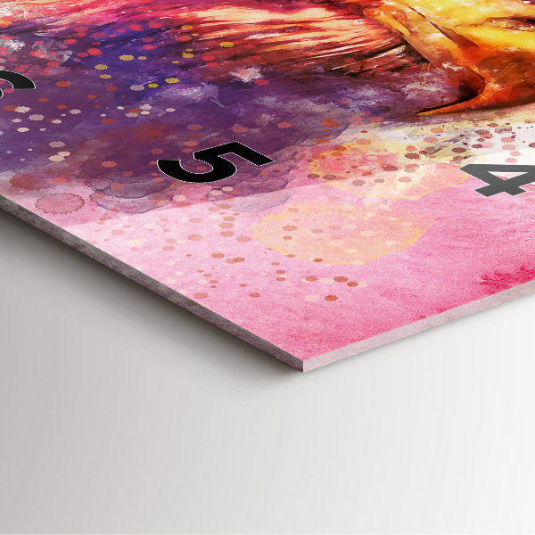 Skleněné hodiny čtvercové Akvarel orel