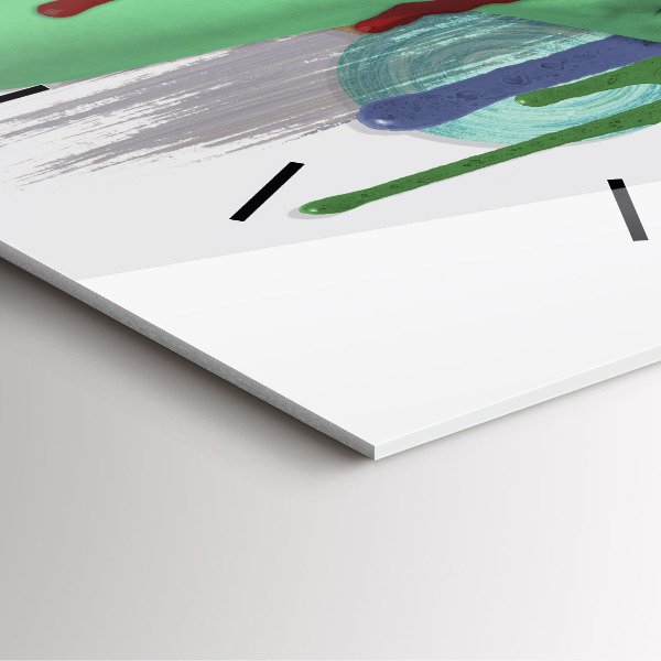 Skleněné hodiny čtvercové Surrealistická koláž