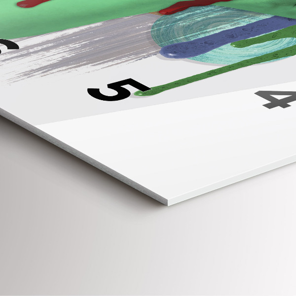 Skleněné hodiny čtvercové Surrealistická koláž