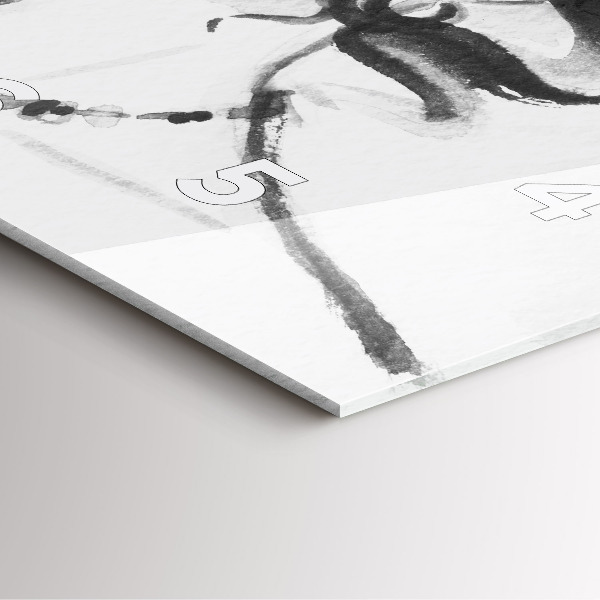 Skleněné hodiny čtvercové Módní žena