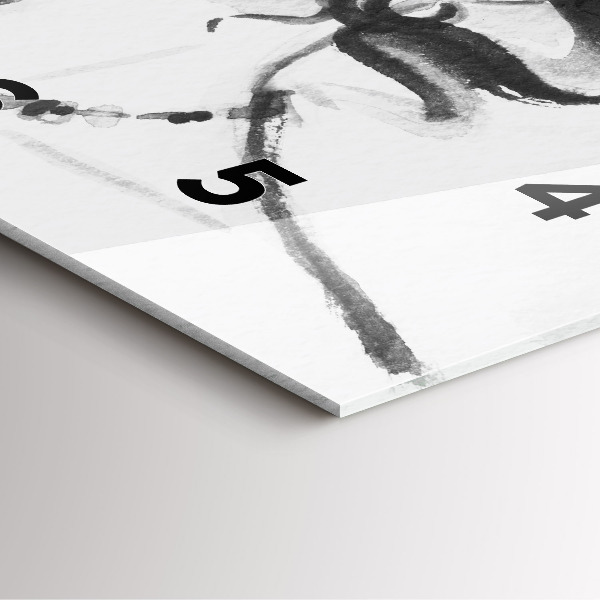 Skleněné hodiny čtvercové Módní žena