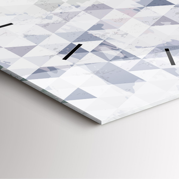 Skleněné hodiny čtvercové Geometrický vzor