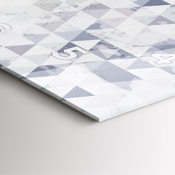 Skleněné hodiny čtvercové Geometrický vzor