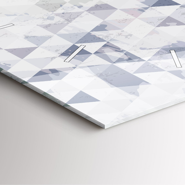 Skleněné hodiny čtvercové Geometrický vzor