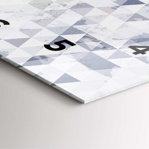 Skleněné hodiny čtvercové Geometrický vzor