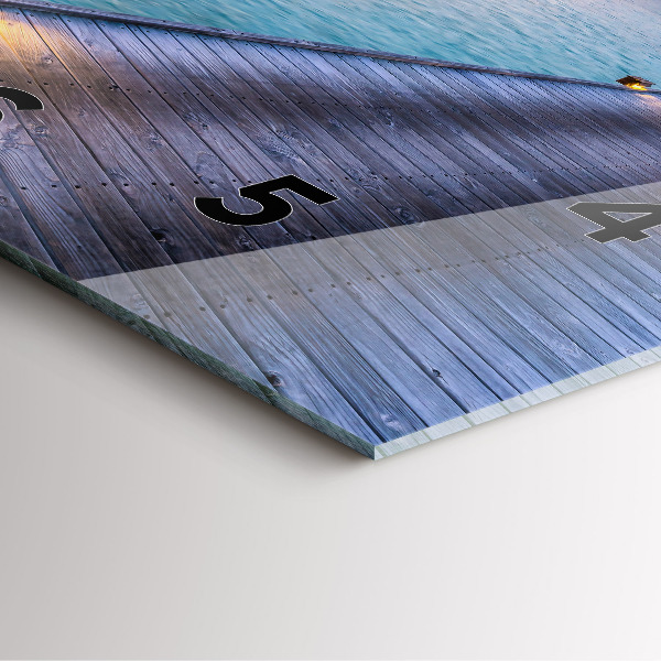 Skleněné hodiny čtvercové Západ slunce na Maledivách