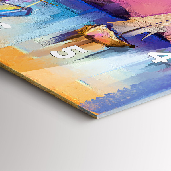 Skleněné hodiny čtvercové Mořská krajina