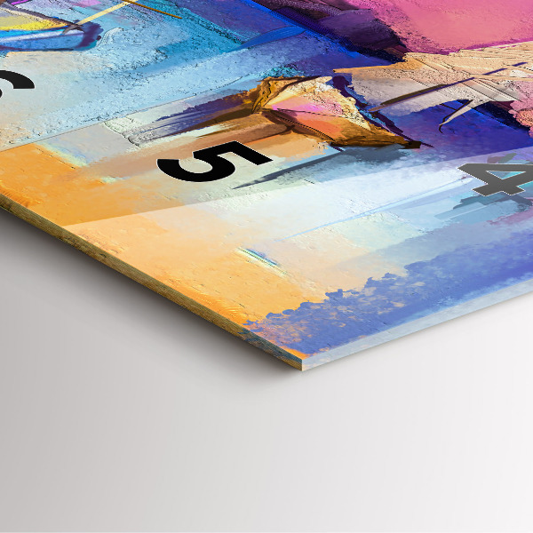 Skleněné hodiny čtvercové Mořská krajina