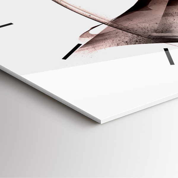 Skleněné hodiny čtvercové Malovaný profil koně