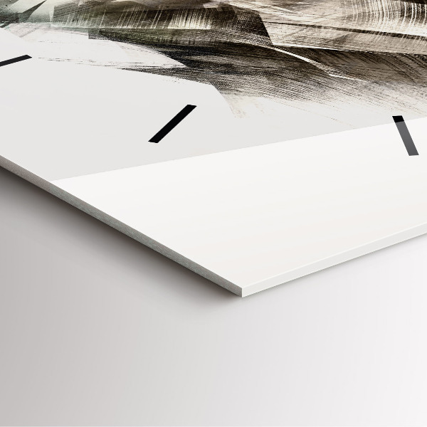 Skleněné hodiny čtvercové Malovaný portrét tygra