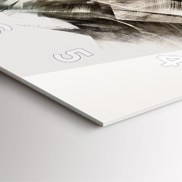 Skleněné hodiny čtvercové Malovaný portrét tygra