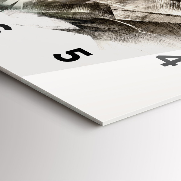 Skleněné hodiny čtvercové Malovaný portrét tygra